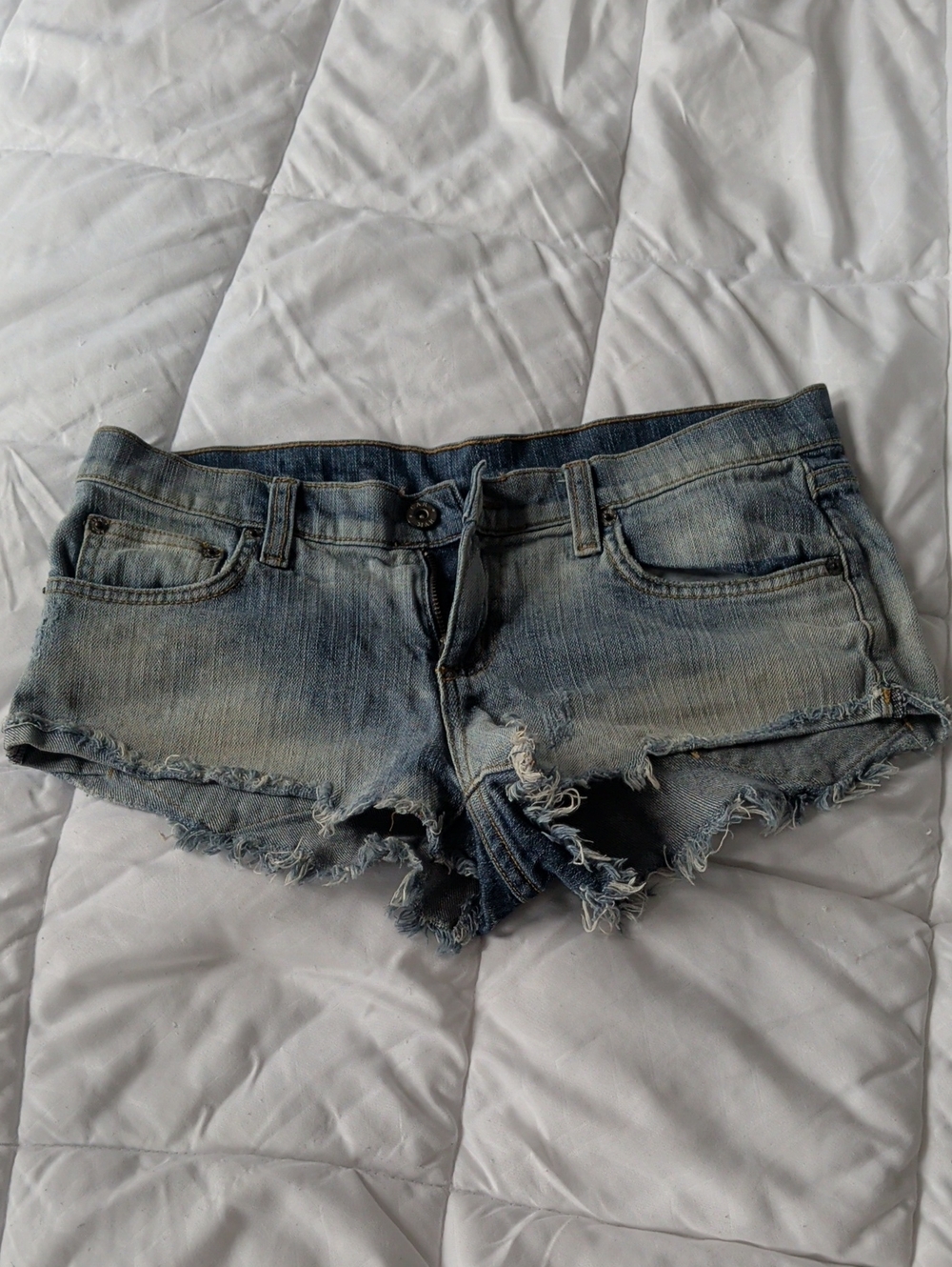 Carmar Light Wash Distressed Denim Cutoff Shorts